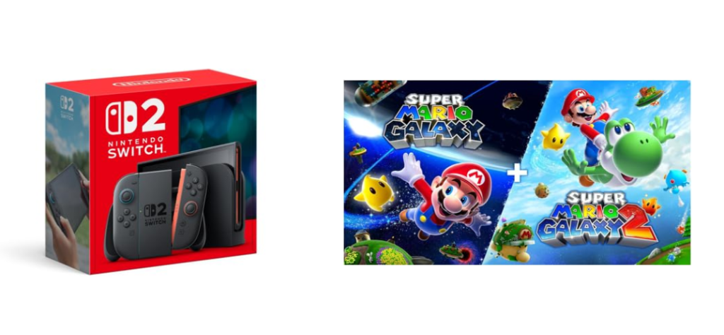 Game for Gamers Nintendo Switch 2 System with Super Mario Galaxy + Super Mario Galaxy 2 Digital Bundle